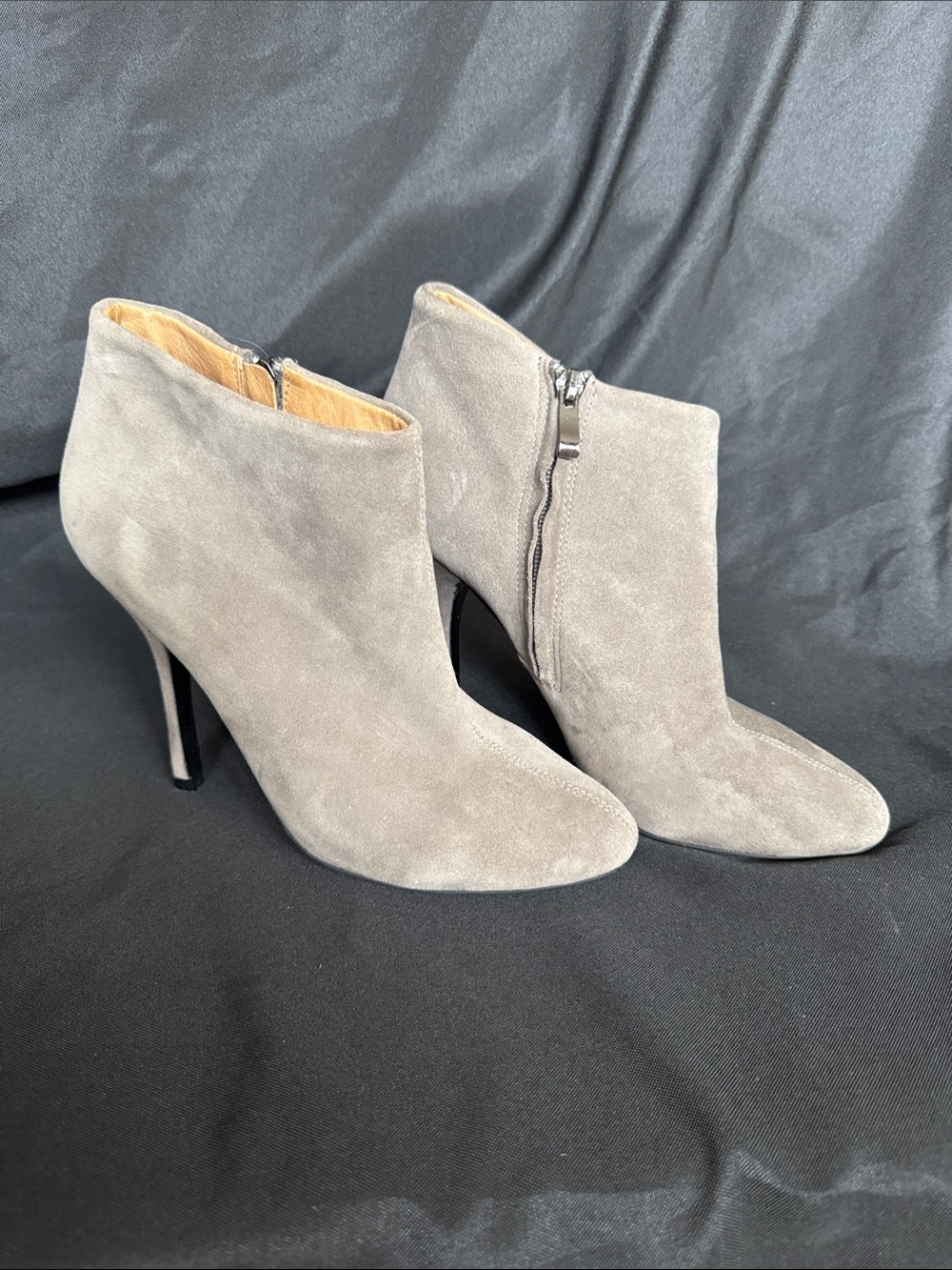 Aldo Gray Suede Ankle Booties with Stiletto Heel